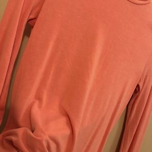 Coral pink American Apparel long sleeve top